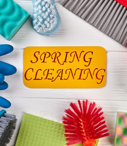 image says spring cleaning
