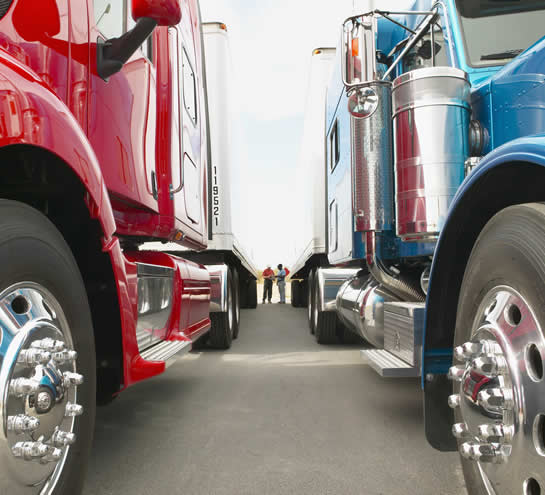 2 trucks for freight and logistics